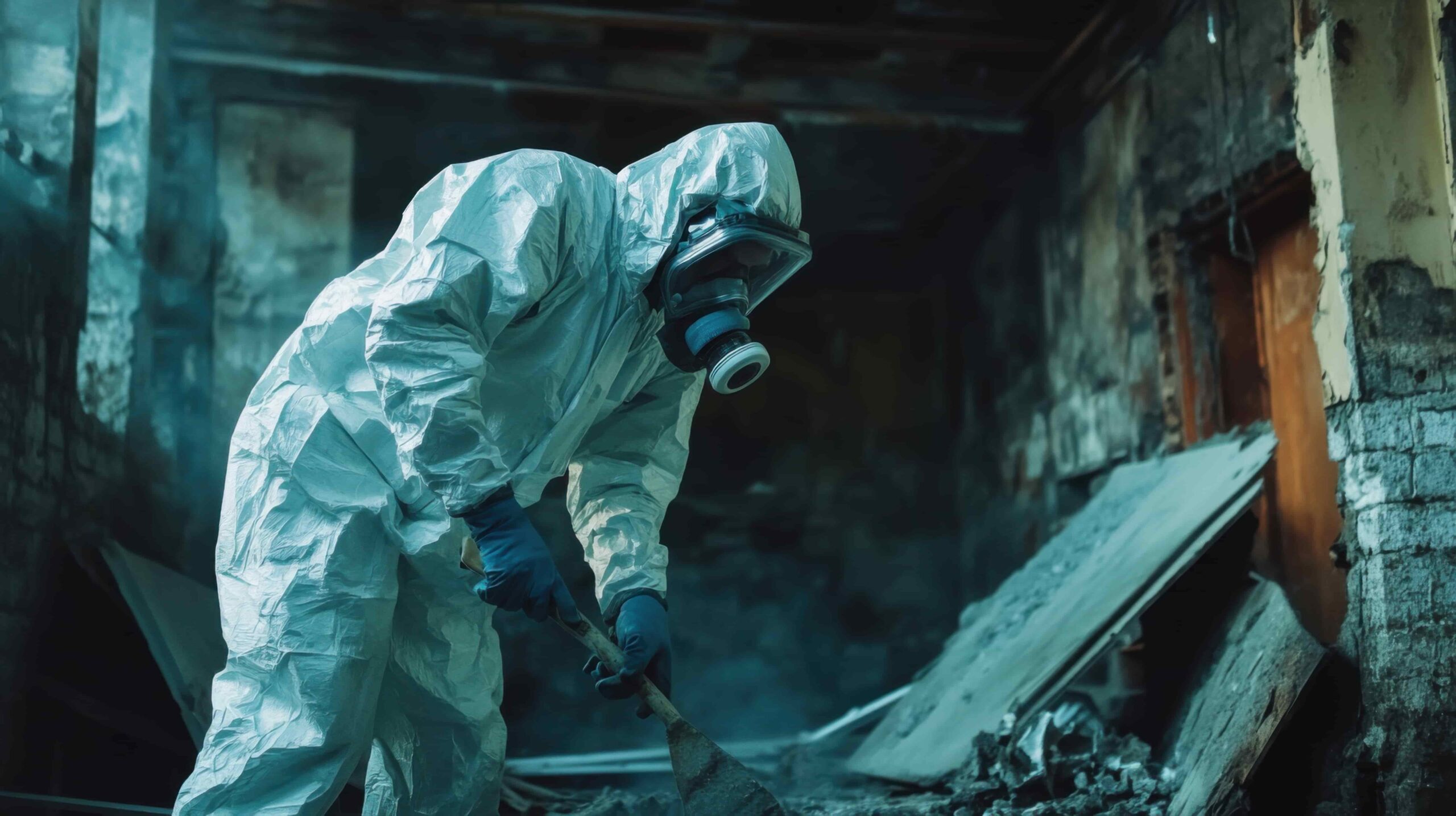 asbestos being removed by a licensed waste removal expert