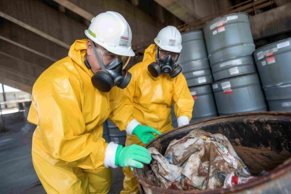 hazardous waste being removed